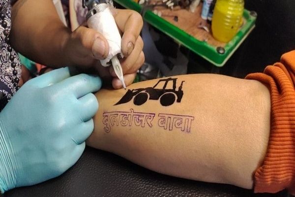 People In UP Getting 'Bulldozer Baba' Tattoos To Celebrate BJP Victory