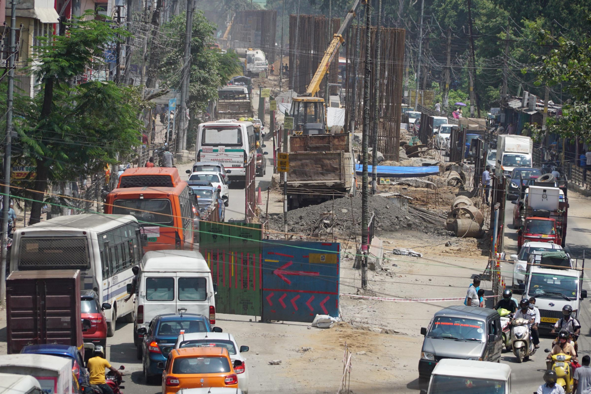 Guwahati: Maligaon Flyover Construction Clogs Up City's Arterial Road
